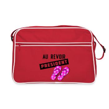 Au revoir président - Sac Retro - rouge/blanc - Devant