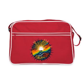 positive Energie - Retro Tasche - Rot/Weiß - Vorne