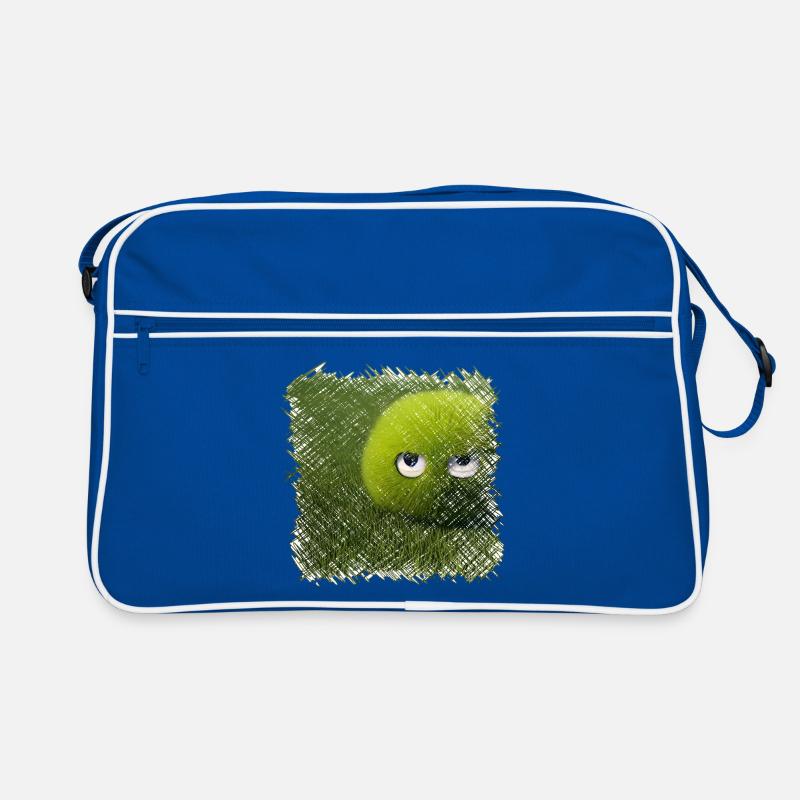 Funny green grass ball Retro Bag