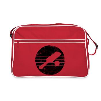 Cricket bat and ball - Retro Bag - red/white - Front