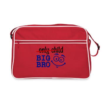 Déclaration du seul enfant Big Brother Brother Brother Heart - Sac Retro - rouge/blanc - Devant