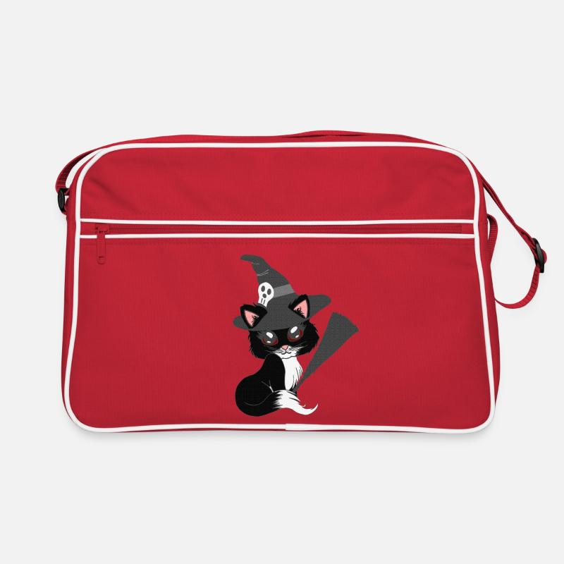 Kätzchen, hexen Design, Mädchen Retro Tasche