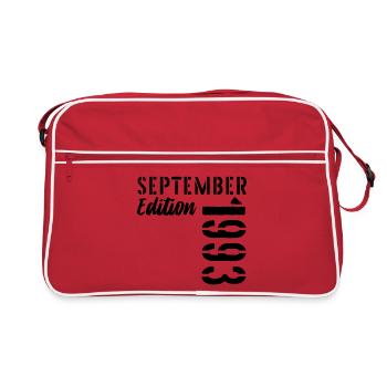 33rd birthday September 1993 - 33 years old - Retro Bag - red/white - Front