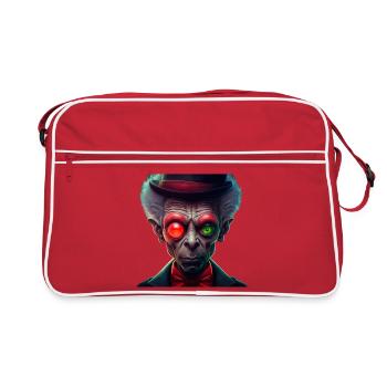 funky alien 04 - Sac Retro - rouge/blanc - Devant