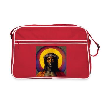 Jésus noir 01 - Sac Retro - rouge/blanc - Devant