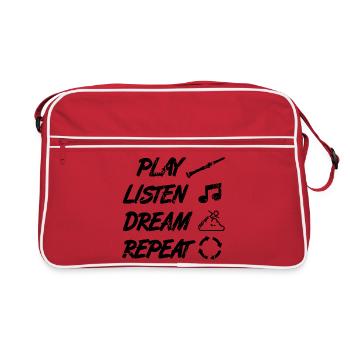 Clarinet playing technique - Retro Bag - red/white - Front