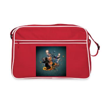Cute and fun halloween design - Retro Bag - red/white - Front