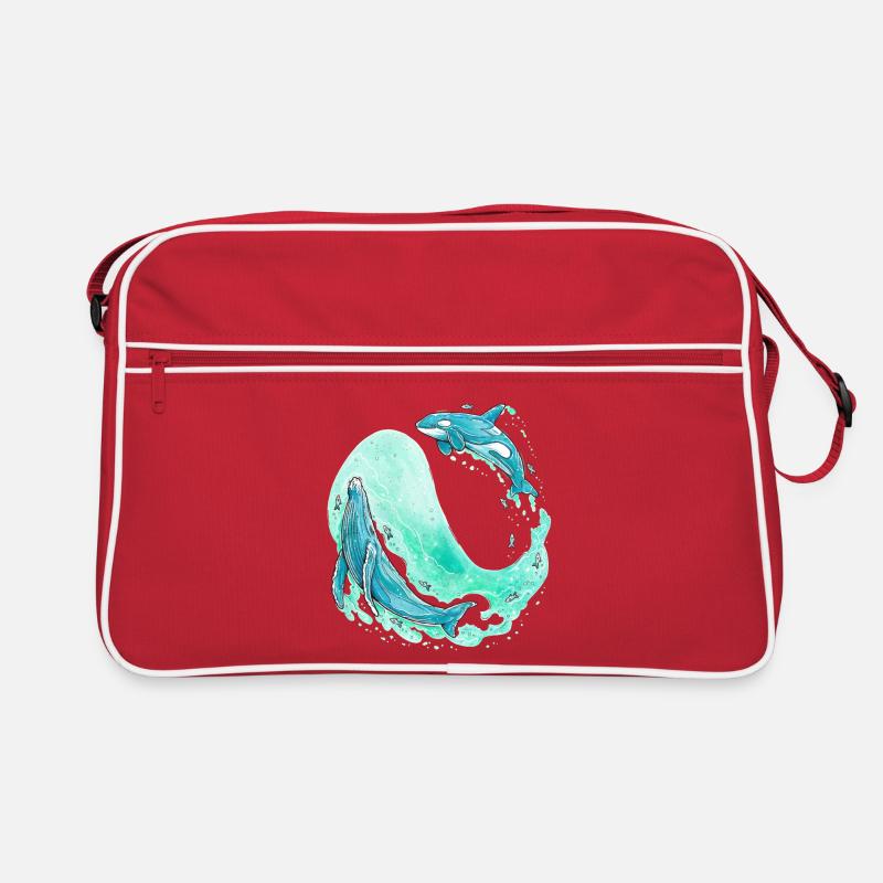 Whale Wave Retro Bag