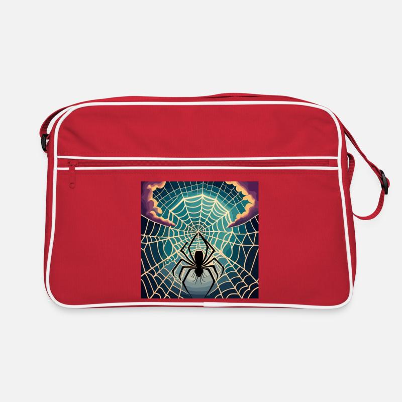 A spiderweb spider moon Retro Tasche