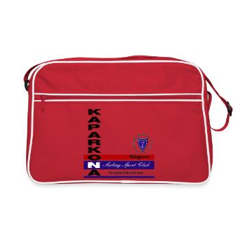 Rügen Segel Klub Emblem - Retro Tasche - Rot/Weiß - Vorne