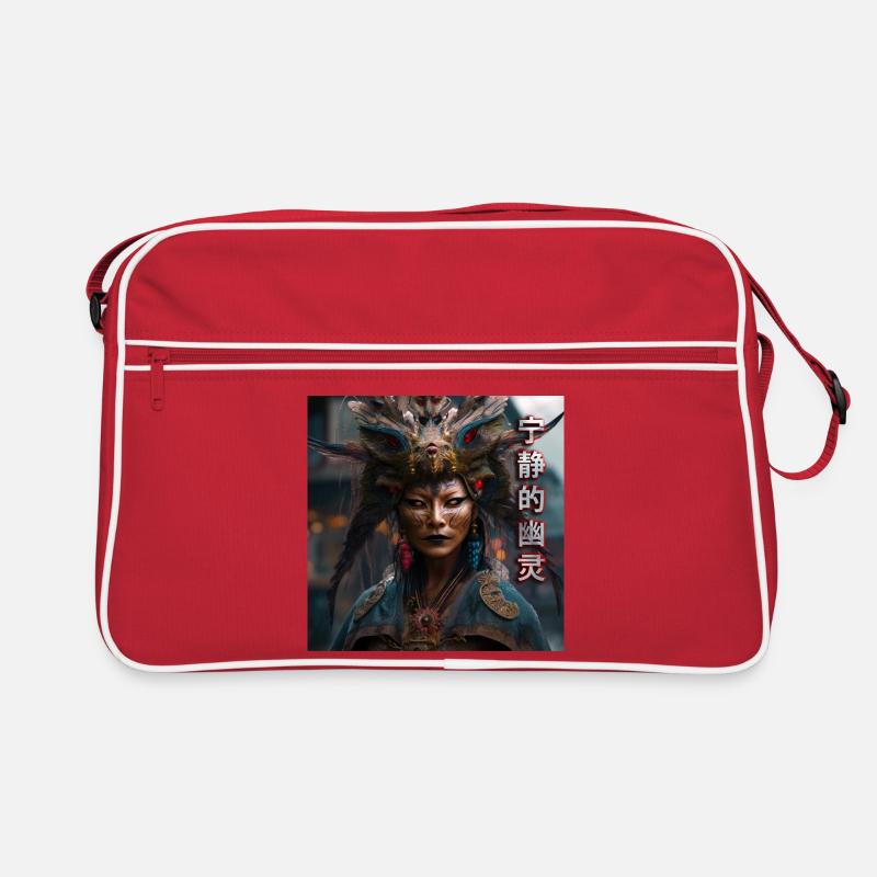 Serene Ghost typo - Retro Bag - red/white