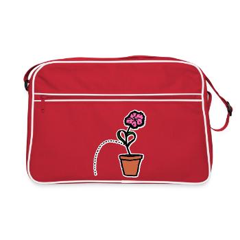Pipinelke - Retro Tasche - Rot/Weiß - Vorne