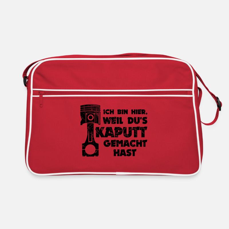 Workaholic Statement Job Arbeiter Mechaniker Retro Tasche