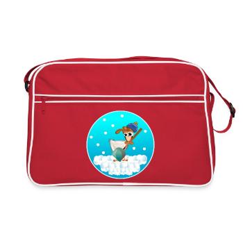 POULAILLER D’HIVER POULAILLERS CHUTES DE NEIGE - Sac Retro - rouge/blanc - Devant