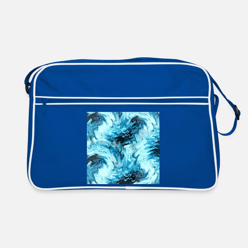 Maritimes Wassermarble Design Retro Tasche