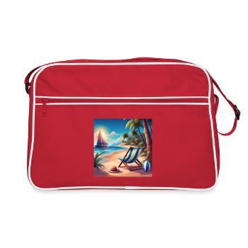 Seaside holidays, summer holidays - Retro Bag - red/white - Front