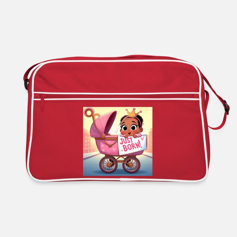 Gerade geborenes Mädchen Retro Tasche