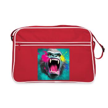 Gorilla 04 - Retro Bag - red/white - Front