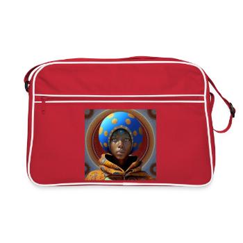 Portrait Woman 02 - Retro Bag - red/white - Front