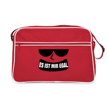 Je m’en fous cool en disant chill attitude relax - Sac Retro - rouge/blanc - Devant