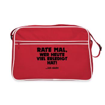 Je ne me soucie pas des dictons drôles - Sac Retro - rouge/blanc - Devant