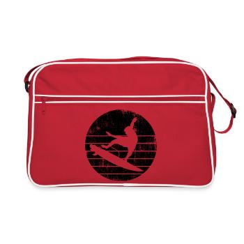 Surfing Sketch - Retro Bag - red/white - Front