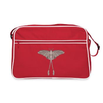 Chinese Moon Moth - Luna Moon Moth - Retro Bag - red/white - Front
