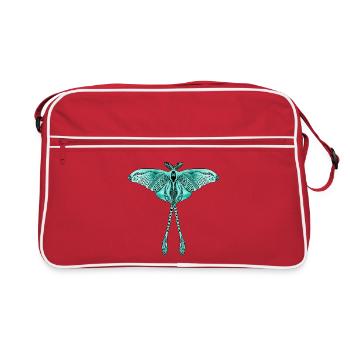Chinese Moon Moth - Luna Moon Moth - Retro Bag - red/white - Front