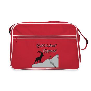 Fancy the mountain! For hikers and nature lovers... - Retro Bag - red/white - Front