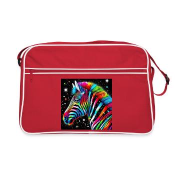 Zebra - Retro Tasche - Rot/Weiß - Vorne