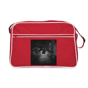 Pont piétonnier Prerow Fischland Darß Poster - Sac Retro - rouge/blanc - Devant