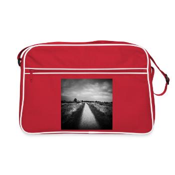Path Path St. Peter Ording Dunes North Sea Poster - Retro Bag - red/white - Front
