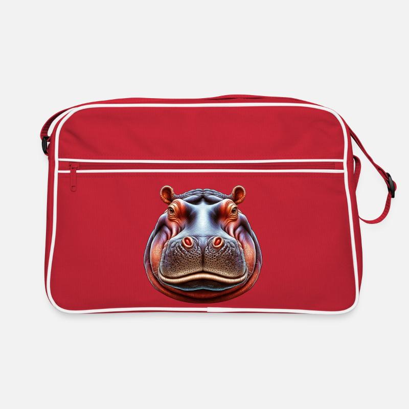 Nilpferd Retro Tasche