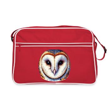 Barn Owl - Retro Bag - red/white - Front