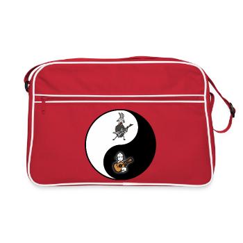 Hard Rock vs Yin Yang Acoustique à l’unisson - Sac Retro - rouge/blanc - Devant