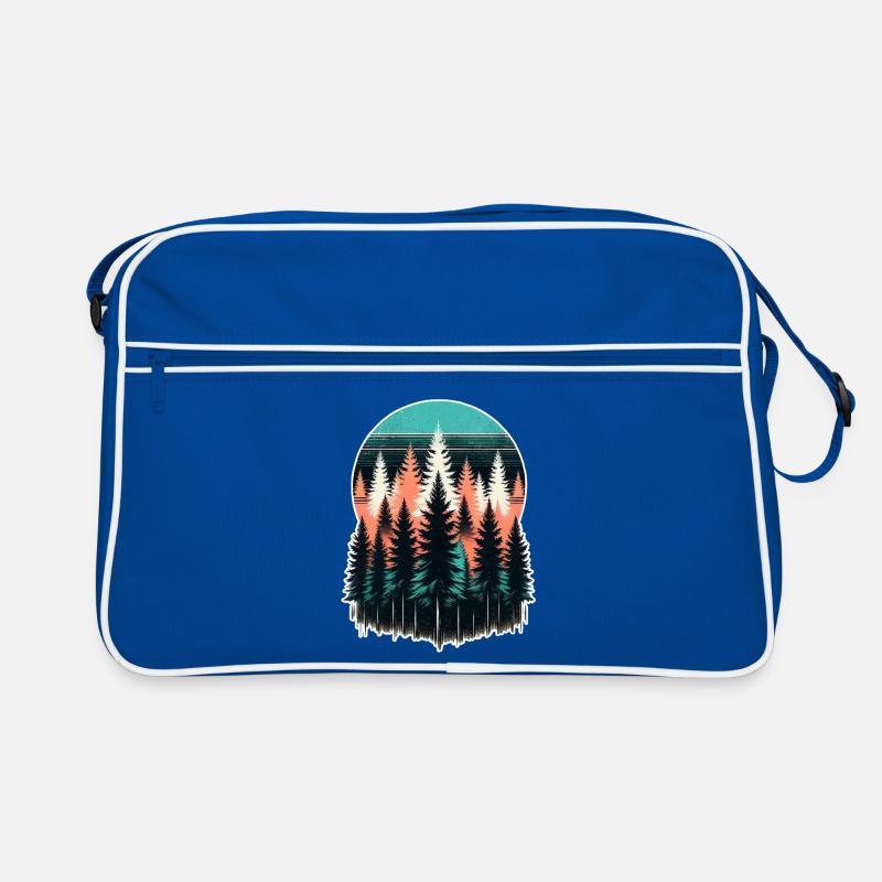 Coucher de soleil de lumière forestière Sac Retro