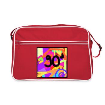 Retro style 90s design - Retro Bag - red/white - Front