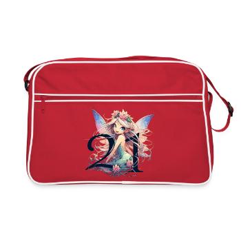 21 Years Fairy Elf Cute Blonde Birthday Gift - Retro Bag - red/white - Front