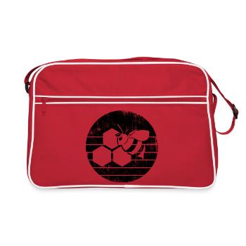 Honigbiene - Retro Tasche - Rot/Weiß - Vorne
