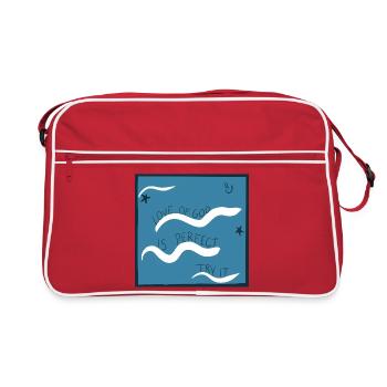 L'amour de Dieu est parfait - Sac Retro - rouge/blanc - Devant
