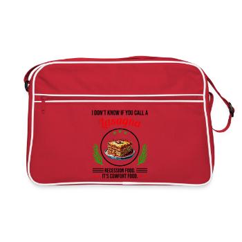 Je ne sais pas si ça s'appelle lasagne - Sac Retro - rouge/blanc - Devant