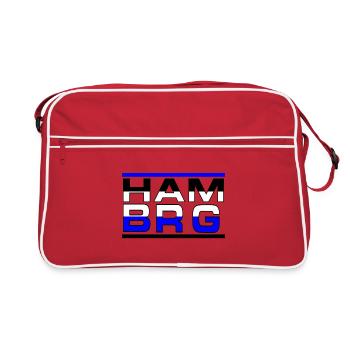 Hambourg , Tradition , Football, HAM BRG (25) - Sac Retro - rouge/blanc - Devant