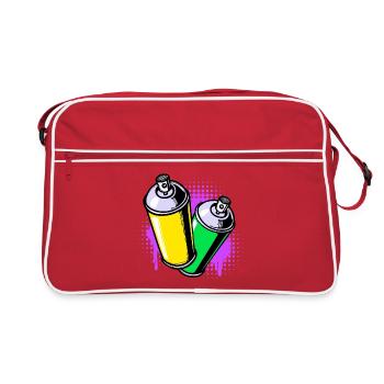 Graffiti Sprayer Art Street Art Spray Can - Retro Bag - red/white - Front