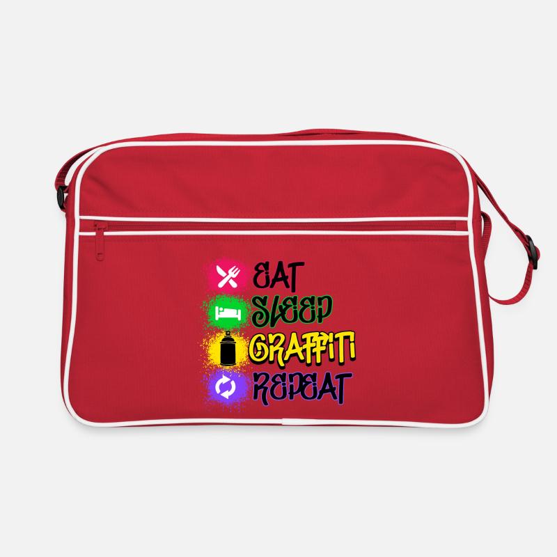 Graffiti Statement Sprayer Spraydose Kunst Retro Tasche