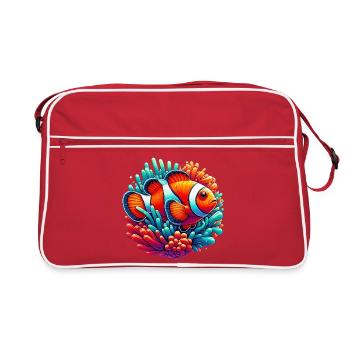Clownfisch - Retro Tasche - Rot/Weiß - Vorne