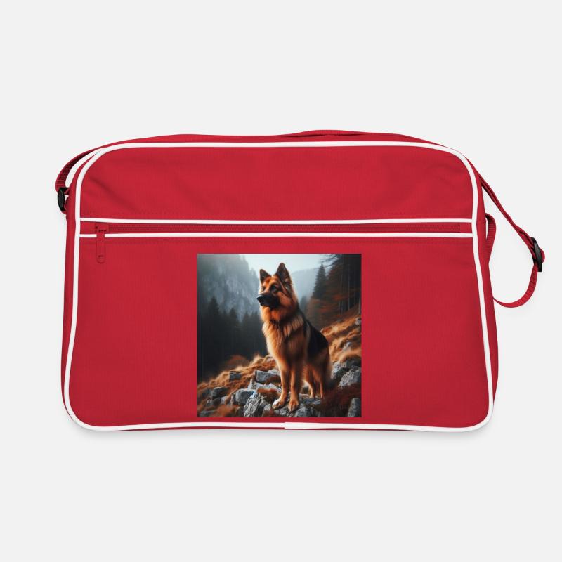 Deutscher Schäferhund Kunst Retro Tasche