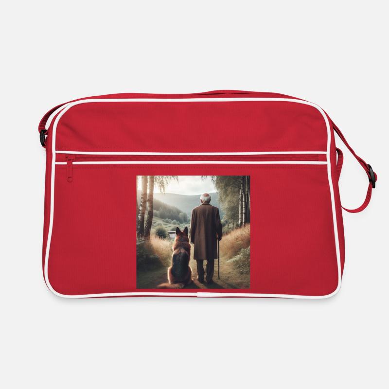 Deutscher Schäferhund Kunst Retro Tasche