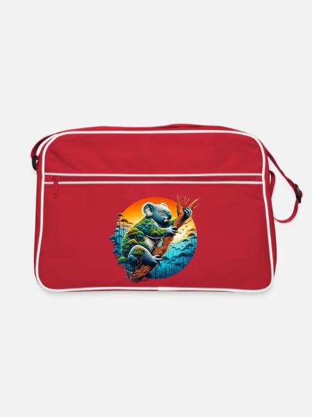 Koala - Retro Tasche - Rot/Weiß