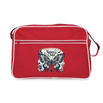 Nature's Child Butterfly Pattern - Retro Bag - red/white - Front