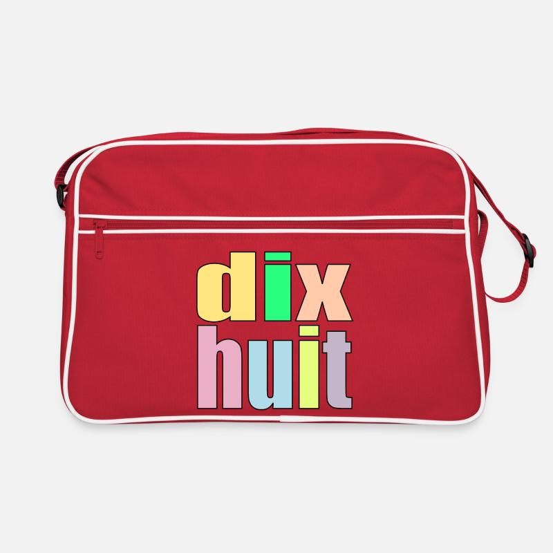 dix-huit - 18e anniversaire - 18 ans - chiffre 18 Sac Retro